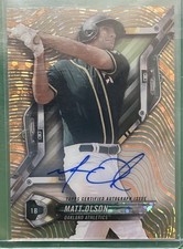 2018 Topps High Tek Matt Olson Orange Auto #23/25