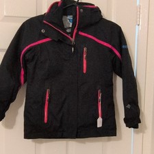 Columbia Titanium Jacket Kid 7-8 BLK Waterproof Omni Heat Removable Liner 3in1