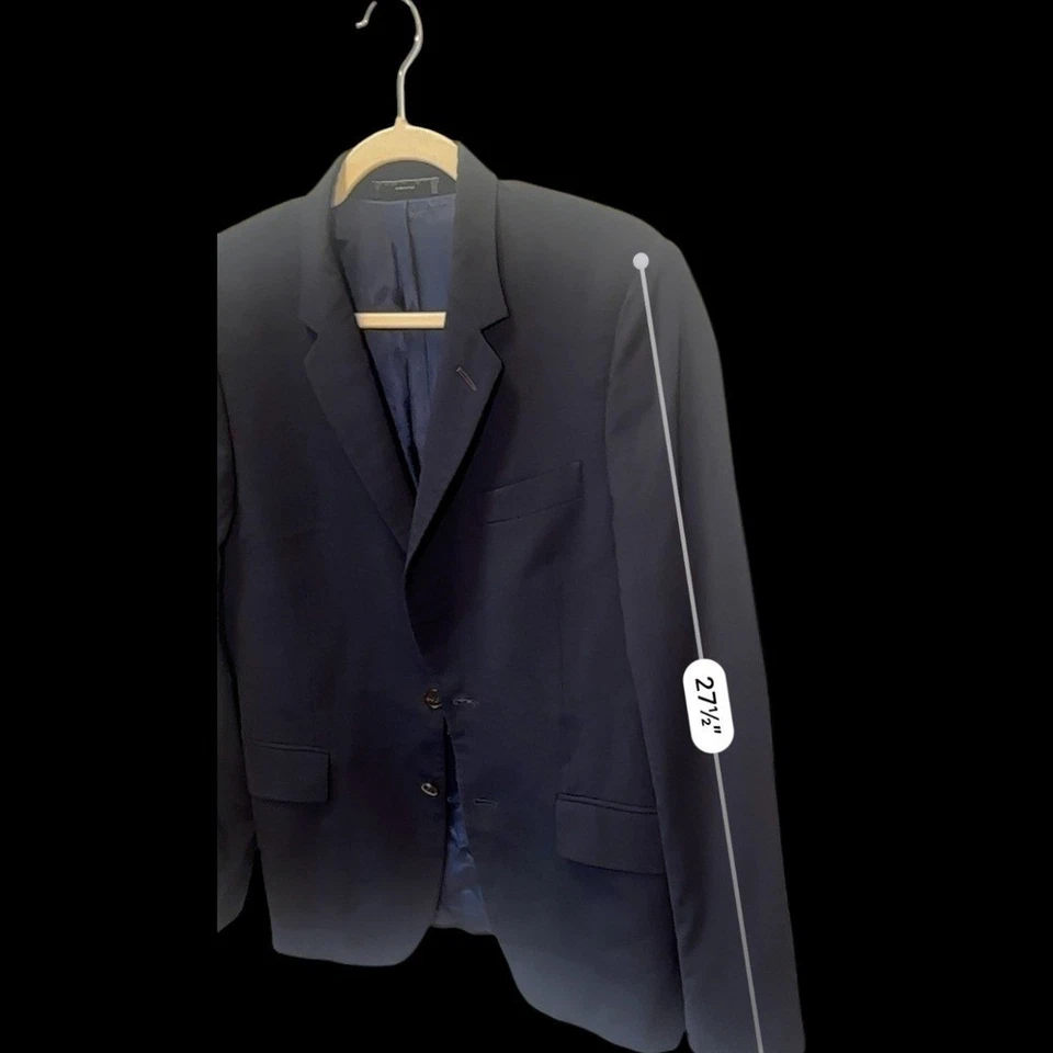 Paul Smith Mens Soho Fit Tailored Suit Jacket 38R Black Business Luxury Italy - Image 4 of 4
