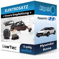 für Hyundai Kona 06.2017-04.2023 Towtec E-Satz 13Polig Fahrzeugspezifisch NEU