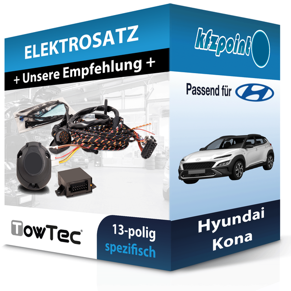 für Hyundai Kona 06.2017-04.2023 Towtec E-Satz 13Polig Fahrzeugspezifisch NEU-image