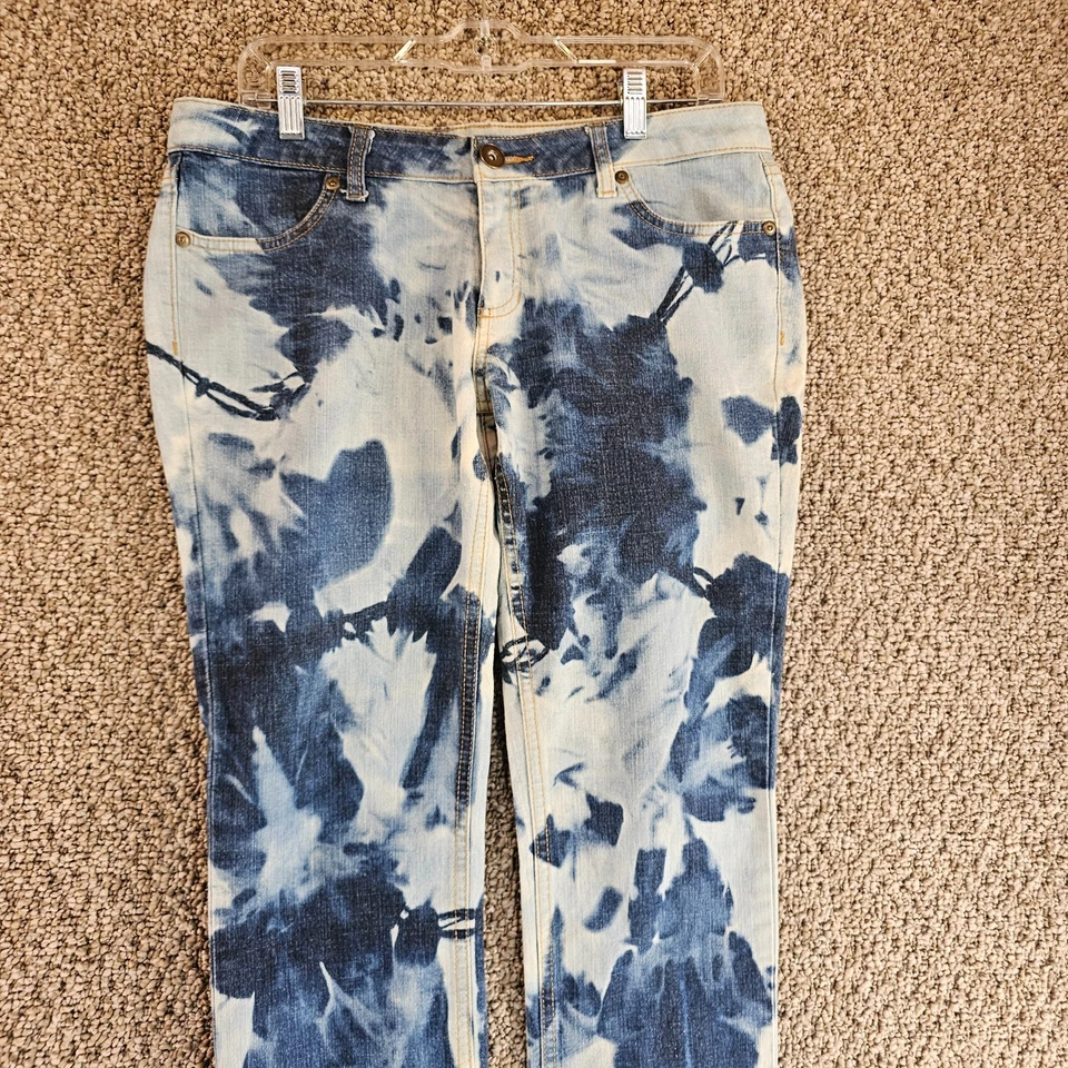 Pantalones de mezclilla City Streets para mujer talla 11 (32x31) rectos ajustados tinte azul Foto 3 de 4