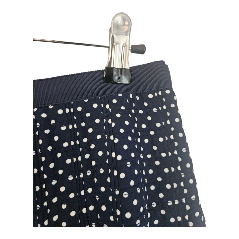 J. Falda plisada acordeón cosida a lunares azul marino blanco talla 4 Crew Foto 3 de 4
