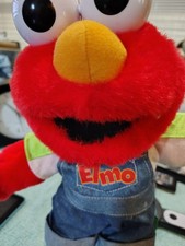 Vintage Elmo Sesame Street Lets Pretend Talking Toy Doll Fisher Price 1999 USED