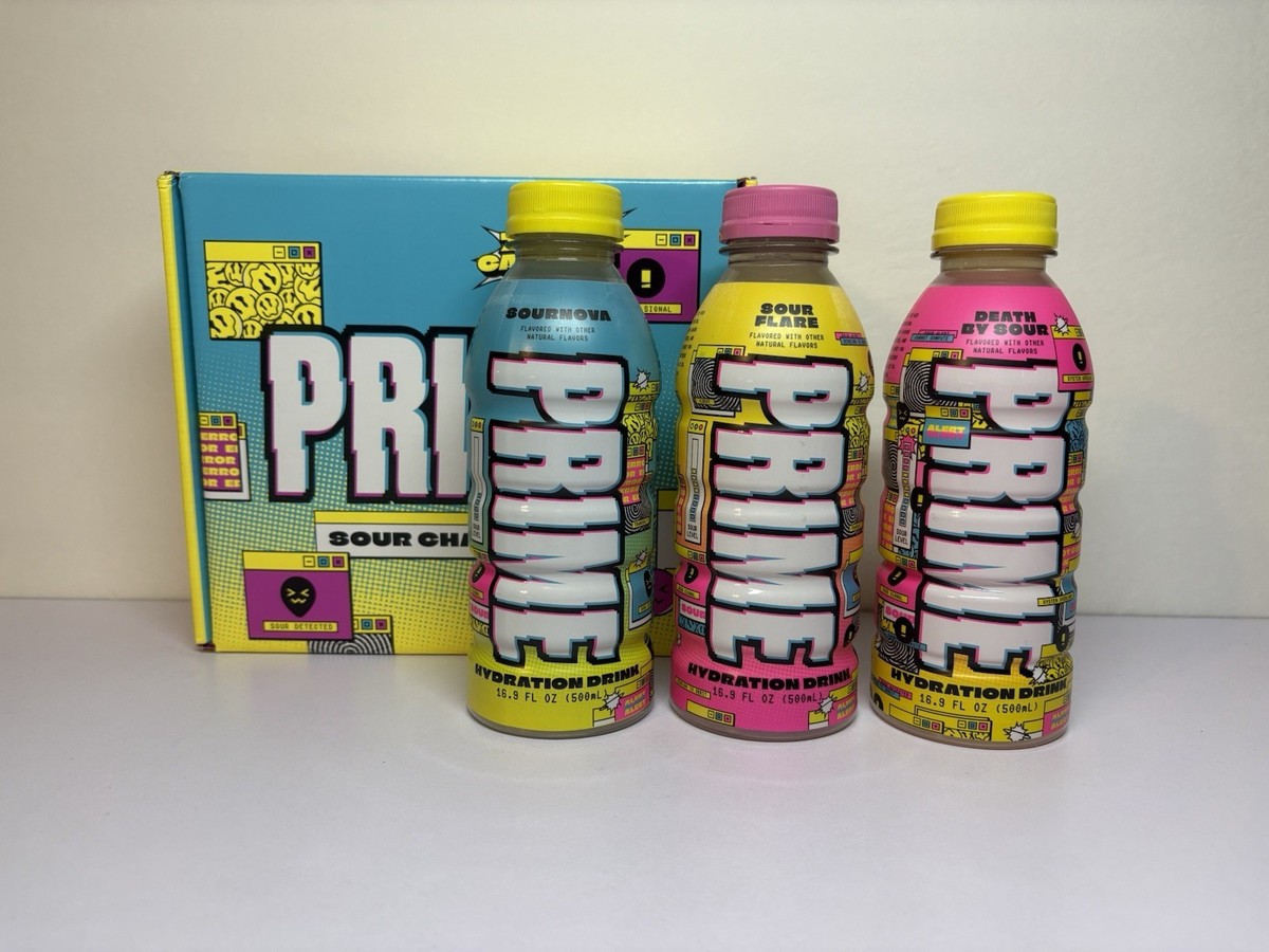 Prime Hydration Sour Challenge Set Bottles Death By Sour Flare
