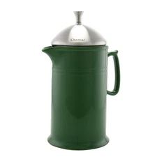 Chantal 28 ounce Ceramic French Press with Stainless Plunger, Forest Green