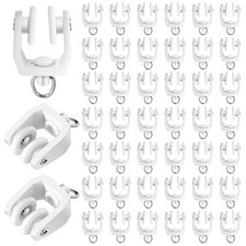 25 Pcs Curtain Track Rollers Bulk Ceiling Curtain Track Hooks Flexible Bendab...