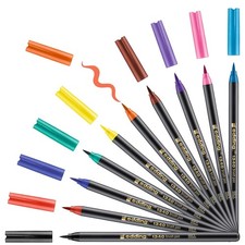 Edding 1340 Artists Brush Felt Tip Pen with Flexible Brush Style Tip Pack of 10