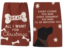 Primitives by Kathy 2 Piece Holiday Towels, Treats and Watching You