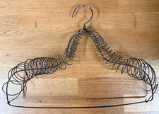 Antique Coiled Curled Wire Clothes Hanger Unique Design 17"