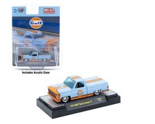M2 1:64 1979 GMC Sierra Classic 15 Custom "GULF" Blue  Orange 31500-MJS83-6B