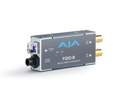 AJA FiDO-R Single channel LC Fiber to SDI extender (dual SDI outputs up to 10km)