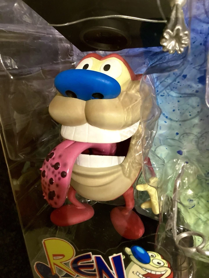 VINTAGE 2004 Ren and Stimpy Series 1  STIMPY Figure with LOG Palisades Toys MIP - Image 2 of 4