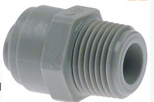 Raccordo Attacco 3/8 .  Filetto 1/4 Depuratore CURVA Osmosi Filtri Tubo 10 mm