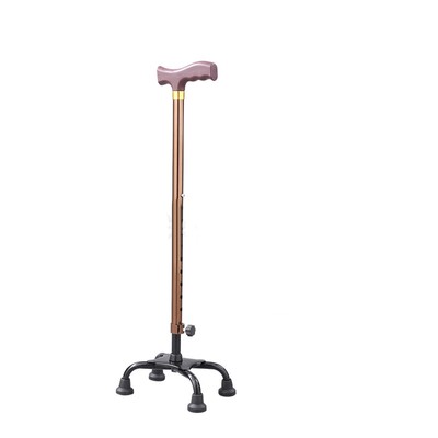 Quad Walking Cane 250kg Bearing Capacity 10 Adjustment Levels Anti Slip Alum BAK