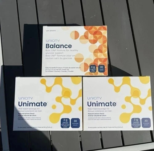 Pack Of 3-Unicity Balance 30ct + Unimate Lemon 60ct Combo (Free Shipping)NEW