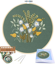 Full Range of Embroidery Starter Kit with Pattern, Cross Stitch Kit Including Em