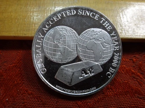 Y2K Silver Company Barter Unit 1 Oz .999 Silver Bullion Round - No Reserve
