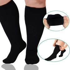 Christmas Gift Compression Socks 15-20mmHg Wide Calf S-4XL Men Women