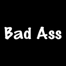 Bad Ass Rebel Decal Sticker White Die Cut Vinyl Bad Ass Rebel Decal Sticker White Die Cut Vinyl