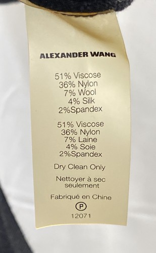 T by Alexander Wang Women's Black Cream Colorblock Knit Dress Long Sleeve Sz S - Bild 4 von 5