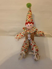 9" Vintage  Homemade wood cloth  Shelf Sitter Folk Art