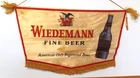Vintage Wiedemann Hanging Beer Sign Bar Banner Flag-26 x 13