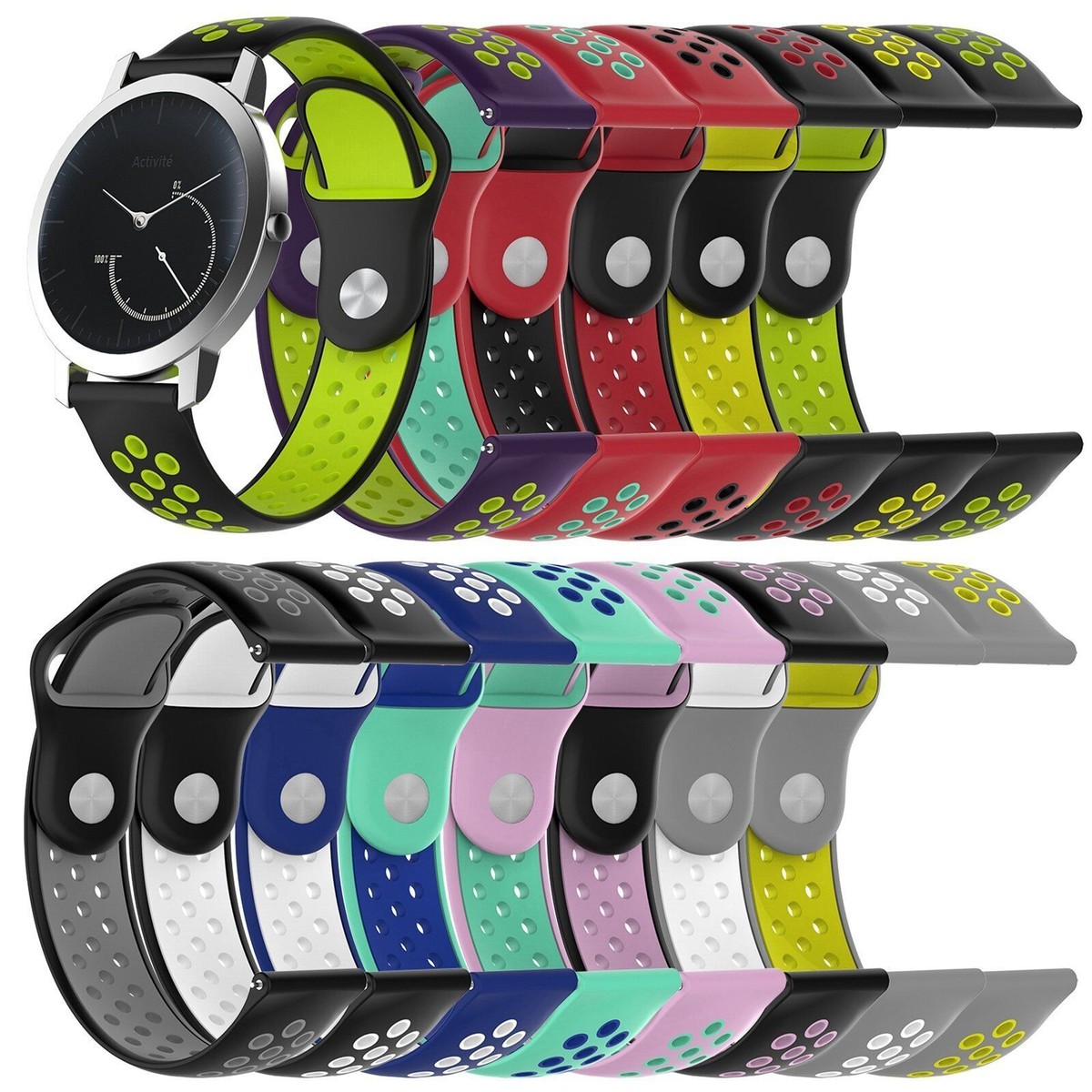 Silicone Wristband Sport Watch Strap For Nokia Withings Steel HR