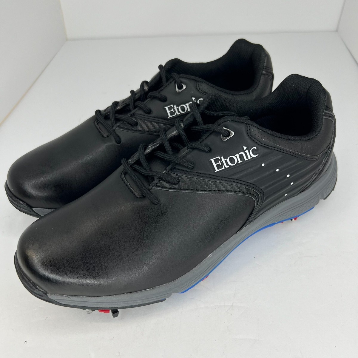 Etonic Mens EG500BKB Black Stabilize 2.0 Waterproof Cleats Size