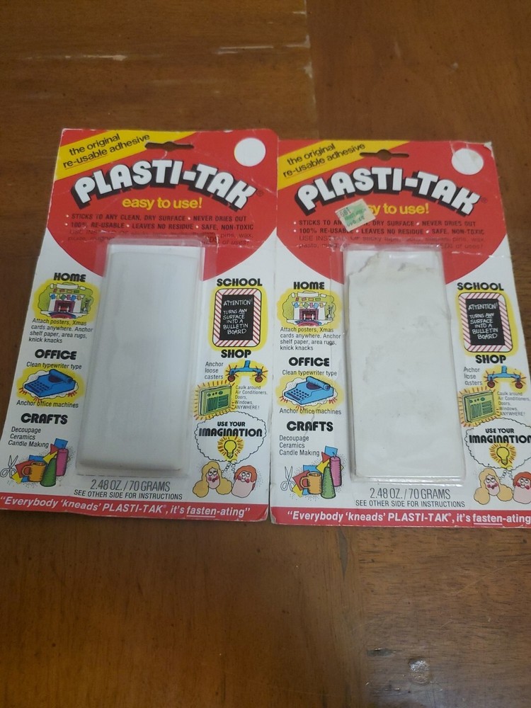 PLASTI-TAK Putty 3oz Very Adhesive NON Drying  Always Reuseable!!