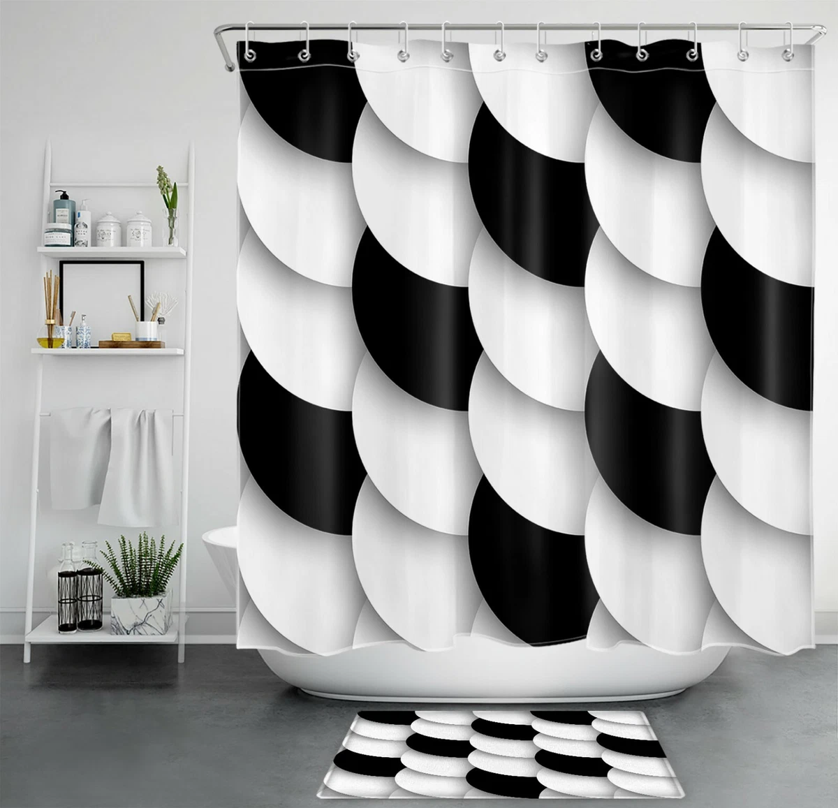 Louis Vuitton Luxury Bathroom Set Shower Curtain Style 08