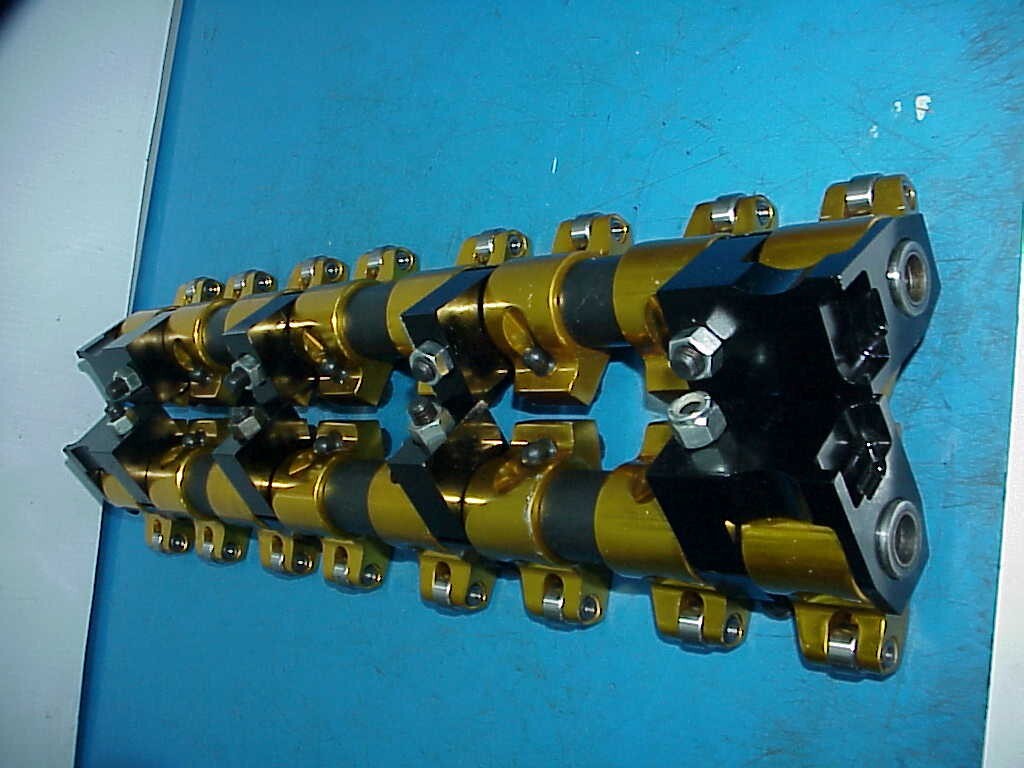 NEW Gold Ford FE 390 427 428 Aluminum Shaft Mount Roller Rocker Arm Set