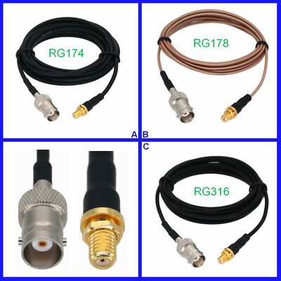 10-32 Microdot Jack to BNC Female 2~10M Cable For NDT GE Panametrics Krautkramer