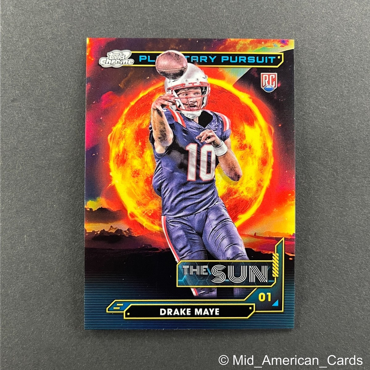 2024 Topps Chrome Cosmic Drake Maye Rookie Planetary Pursuit -The