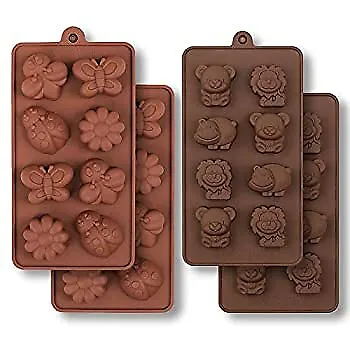 Silicone Chocolate Mold, Forest Bug and Animal Mold with Hippo Bear, Lion,  Butt
