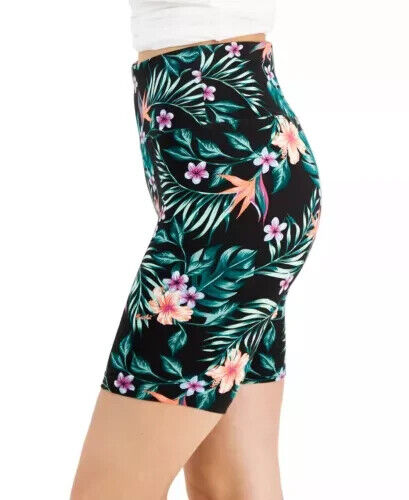 INC International Concepts Tropical-Print Bike Shorts Tropical Floral - Picture 4 of 5