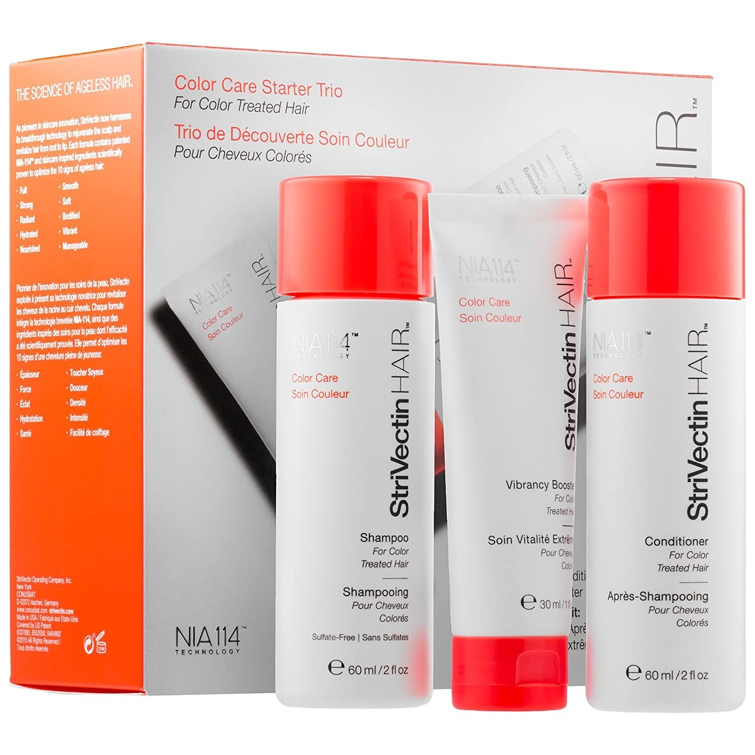 StriVectin Hair Trio anti-reflets ternes ensemble soin couleur Cheveux