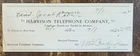 1902 Check Receipt Deadwood South Dakota Harrison Telephone Company