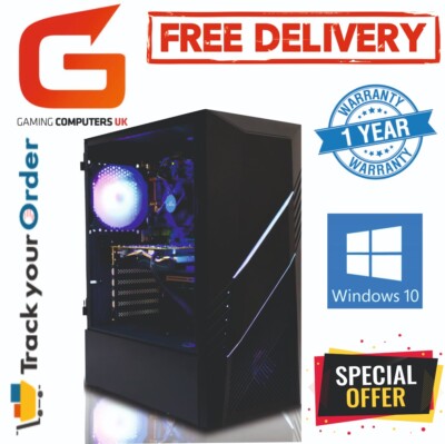 Gaming PC COMPUTER Core i7 16GB 480GB + 2TB RTX 3050 Win10 KOSTENLOSE LIEFERUNG
