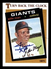 1986 Topps Baseball #403 Willie Mays (Turn Back ...) Signed Autograph (No COA)