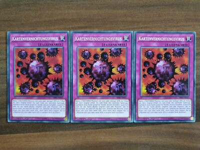 3x Yu-Gi-Oh! SR06-DE031 Kartenvernichtungsvirus Common NM 1st Ed
