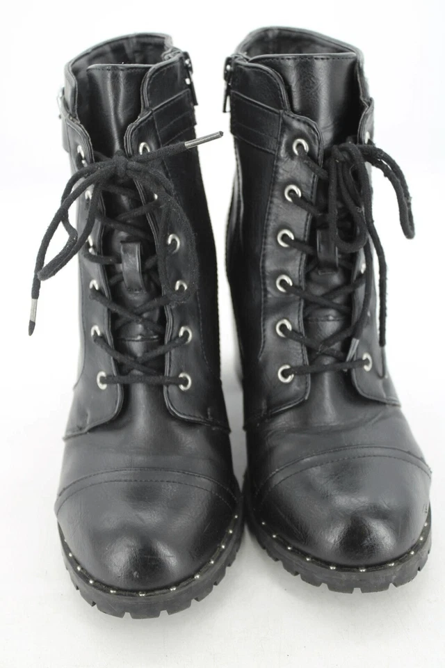 Botas de Combate Diba Carryn Talla 9m Negro Tacón 3" Foto 3 de 4