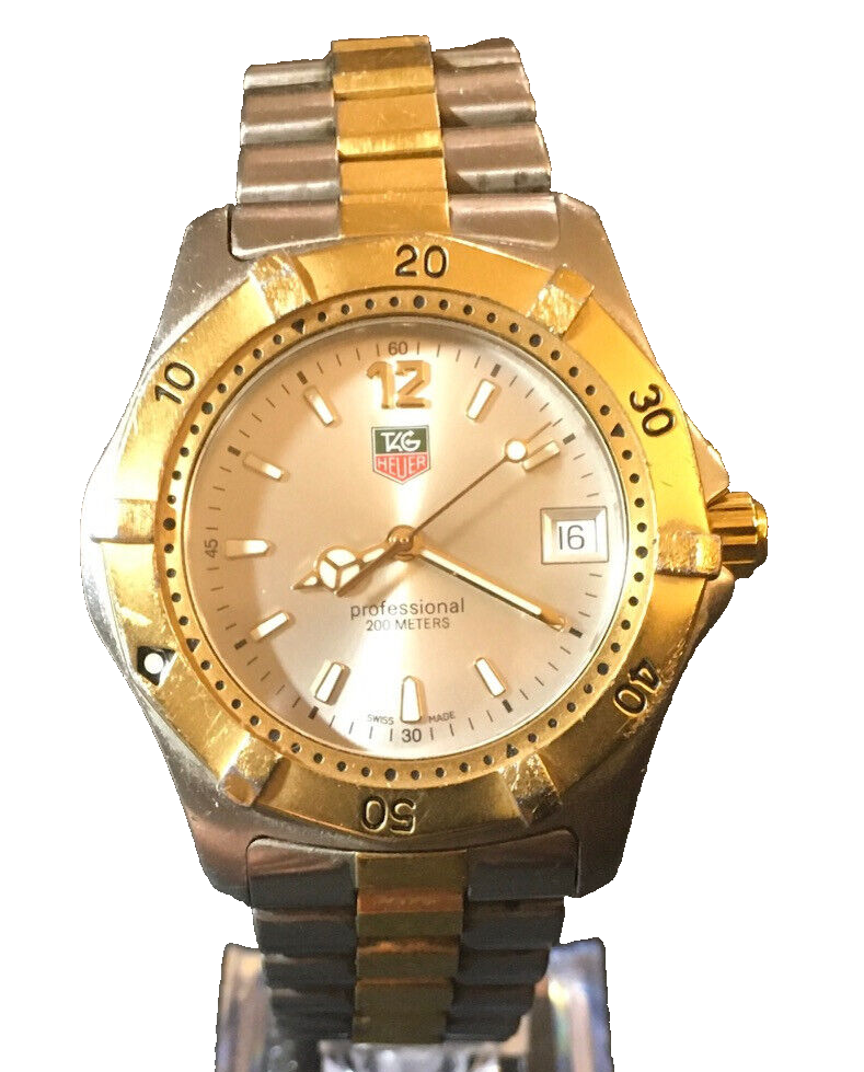 TAG Heuer 2000 Professional WK1120 Classic 37mm Case Gold Tone