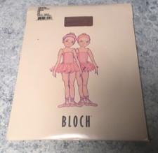 BLOCH Girl's Endura FOOTED Dance Tights Tan 38-55lbs CHS Imperfect Packaging
