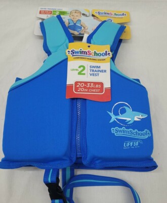 Swim School Trainer Training Vest Blue Aqua Level 2 New