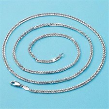 PT950 Pure Platinum 950 Chain 1.2mm-3.5mm Lucky Wheat Link Necklace 16-24inch