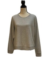 J. Crew Classic Womens Sweatshirt Light Gray Long Sleeve Size Medium