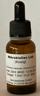 Vegetarisches Lab 20ml mikrobiell Labextrakt für Käseherstellung Koscher & Halal