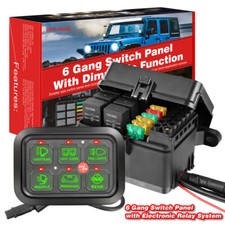 For Toyota 12V 6 Gang Switch Panel Relay Control System for Trucks Boat Marine