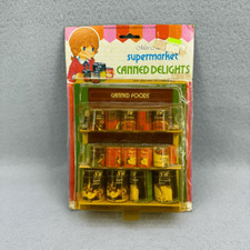 Vintage Arco Industries 1981 Miss Merry's Supermarket Canned Sealed Toy Food